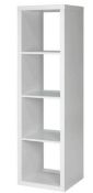 (P15) 1x Clever Cube 4x1 Storage Unit - White. SKU: 374339. RRP £40. (W) 41 x (D) 39 x (H) 146cm