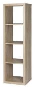 (P15) 1x Clever Cube 4x1 Storage Unit - Oak. SKU: 401521. RRP £40.00. (W) 41 x (D) 39 x (H) 146cm