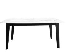 (P5) RRP £300.00. Aubrey Faux Marble Dining Table. SKU: 574770. (H) 76 x (L) 160 x (W) 90cm.