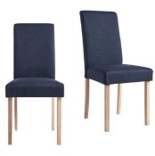 (P10) RRP £125.00. Marcy Dining Chair - Set of 2 - Chocolate. SKU: 575835. (W) 44.5 x (D) 54.5 x (H)