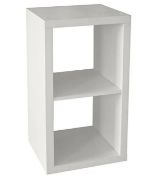 (P17) Clever Cube 2x1 Storage Unit - White. SKU: 374334. RRP £25.00. (W) 41 x (D) 39 x (H) 76cm