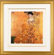 Gustav Klimt 22ct Gold Leaf Silk Screen.