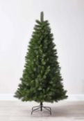 (Mez) 3x Items. 1x 8ft Colorado Artificial Tree Unlit RRP £200. 2x 7ft Green Cashmere Artificial T