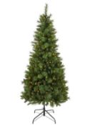 (Mez) 8x Mixed Christmas Trees. 1x 6ft Pop Up Tree Silver & White Baubles Pre Lit RRP £30. 1x 6ft P