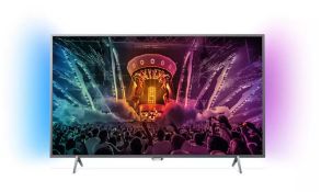 (9C) 1x Philips 49” 4K Smart TV 49PUS6401/12 With Ambi Light RRP £599. Unit Functions As Normal, B