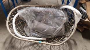 (7E) 1x Hanging Chair With Cushion & Fixing Pack. Unit Appears As New.