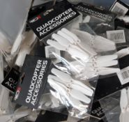 (Mez) Contents Of 3x Containers. A Quantity Of Mixed Quadcopter Propellers (All New).