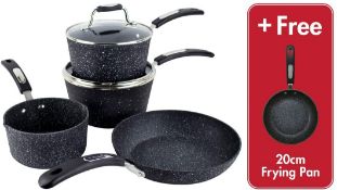 (9F) Lot RRP £125. 2x Scoville Neverstick Toughened Aluminium Pan Sets. 1x 4+1 Cookware RRP £65. 1x