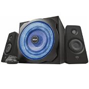 (R11) 2x Trust Speaker Sets. 1x GXT 628 Illuminated Speaker Set 120W. (With Remote Control Dial & A