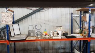 (11D) Contents Of Shelf - Approx 56x Items. Mixed Homeware / Display Items To Include 8x Silver Mi