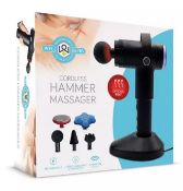 (Mez) Lot RRP £130. 2x Well Being Cordless Hammer Massager RRP £65 Each. Rechargeable, 5 Interchang