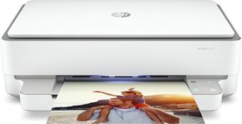 (8C) 15x Items. 1x HP Envy 6020 All In One Printer With Power Cord (Unit Appears Clean, As New – No