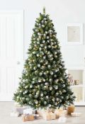 (Mez) 2x 7ft Derry Spruce Premium Tree Pre Lit RRP £180 Each.