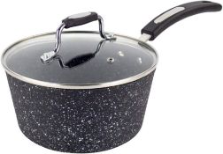 (R8) Lot RRP £124. 8x Scoville Neverstick Saucepan With Lids. (3x Large RRP £20 Each, 4x Medium RRP