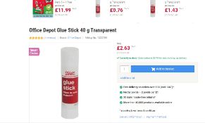 144 X Office Depot Glue Sticks 40G