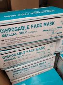 40 X Boxes Medical 3 Ply Face Masks