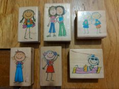 Joblot 30+ wooden craft stamps BRAND NEW
