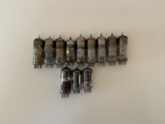 LOT OF 12 EF80 VALVE TUBES