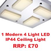 Modern Led 4 Lights Bathroom Ceiling Light