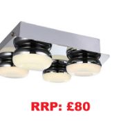 Modern Led 4 Light Bathroom Ceiling Light
