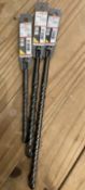 3 x Bosch SDS Plus -5 Long Life Smooth Drilling Drill Bits 10mm, 12mm, 14mm