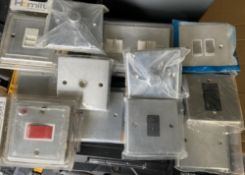 Job lot of brand new electrical sockets and switches silver 20 items
