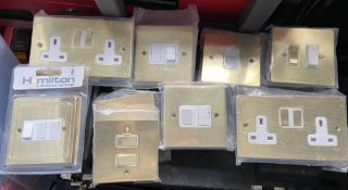 Job lot of brand new electrical items gold 20 items.