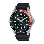 Pulsar PG8297 Mens Quartz Watch Divers Style Pepsi Bezel 100M Silicone UK Seller