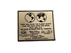 Staff Issue Apollo 11 Lunar Plaque Left on The Moon - Lapel Pin