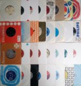 A collection of 90 x vinyl records.