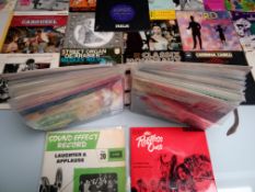 A collection of 41 x Classical vinyl records 7 vintage record holder.