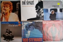 A collection of 24 x Rod Stewart vinyl records.