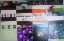 A collection of 30 x dance - house etc vinyl records.