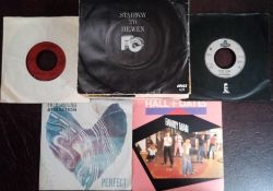A collection of 50 x vinyl records. Blancmange - Culture club - fairground attraction Etc.