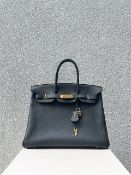 HERMES Hermes Birkin 35 Noir Togo Leather Gold Hardware Hand Bag