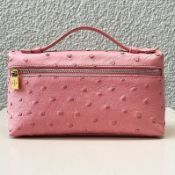 LORO PIANA Loro Piana L19 Ostrich Pouch Hand Bag