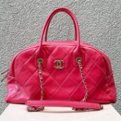 CHANEL Chanel Coco Shelter Shiny Lambskin Large Tote Bag