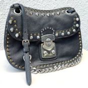 MIU MIU Borchie Napa Leather Shoulder Bag
