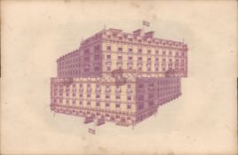 Chromolithographed Antique 1871 Plate Shelbourne Hotel dublin