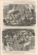 Victorian Hop Picking Kent, Sussex, Surrey Antique 1867 Newspaper
