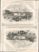 Antique Victorian Wood Engraved Print 1856 The Beach at Blackpool