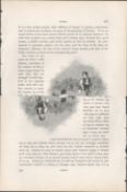 Antique Print 1850’s The Rules of Hurling Kerry