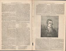 Antique Irish History Newspaper 1834 Birth Place of Robert Burns