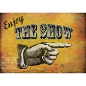 Enjoy The Show Fairground Large Metal Wall Art.