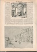 Sketches Of Ireland Dublin Castle 4-Page 1888 Antique Supplement