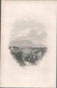 Antique Engraving 1850’s Belfast Antrim.
