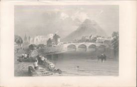Antique Engraving 1850’s Ballina Co Mayo