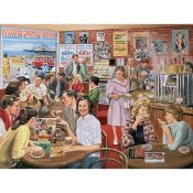 Seafront 1960's Café Jukebox- Beatles- Pier & Sea Metal Wall Art