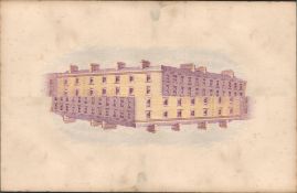 Chromolithographed Antique 1871 Plate Jurys Hotel Dublin.