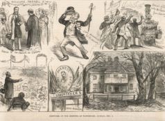 Irish Land League Meetings Fermanagh Waterford 1880 Antique